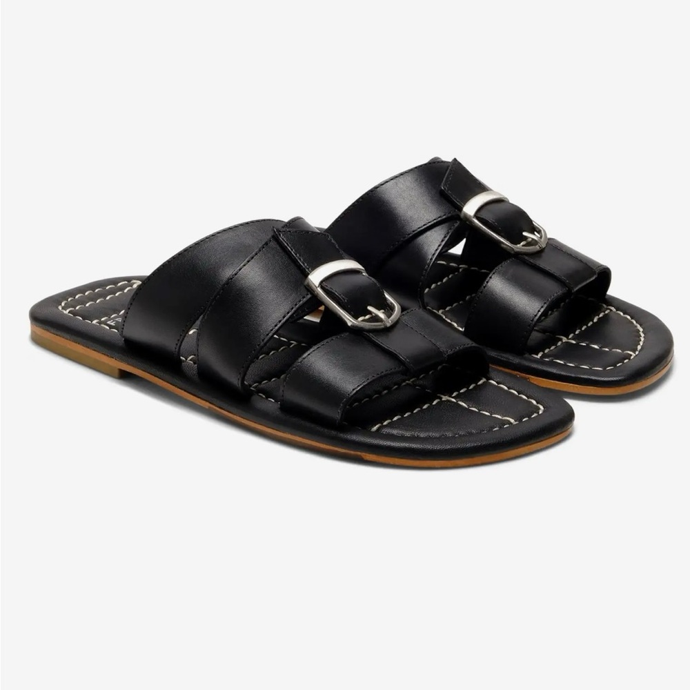 🌻🆕FREE PEOPLE SLOAN BUCKLE SANDALS-BLACK-SIZE 7.5 & 9 - Picture 8 of 16